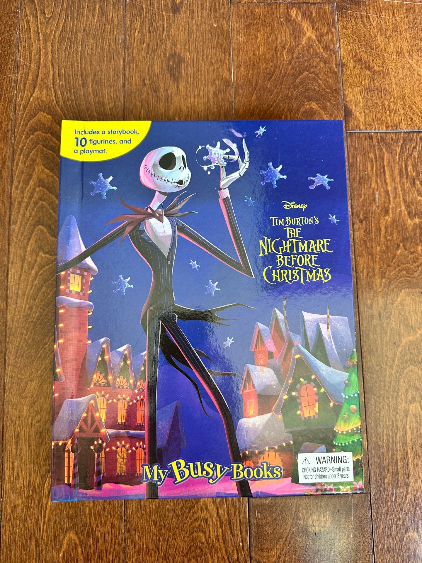 Nightmare before Christmas book, playmat and figurines