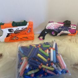 2 Nerf Guns And Bullets 