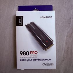 Samsung 980 Pro SSD with Heatsink 1TB PCIe Gen 4 NVMe M.2, MZ-V8P1T0CW