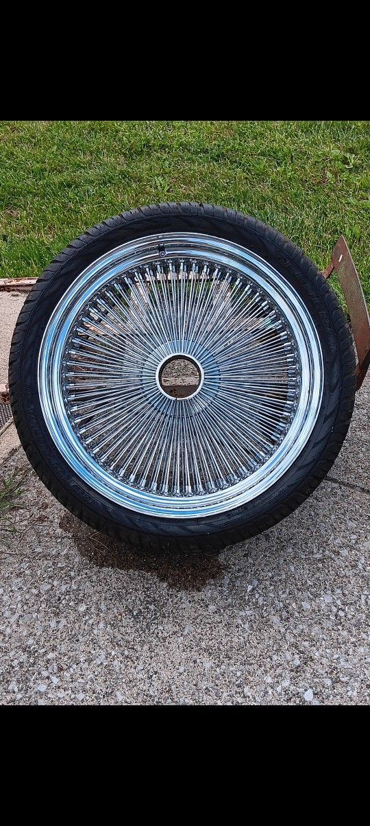 22" 188 Spoke Wire Wheels With Tires