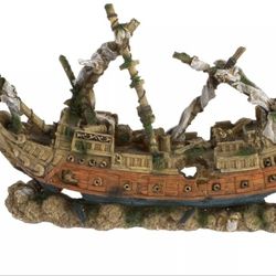 Top Fin Ship Aquarium Ornament / Aquarium  / Fish Tank Ship / Fish Tank