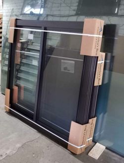 America's Best Sliding Glass Door Black Frame