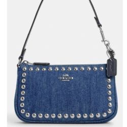 Coach Nolita 19 With Rivets Shoulder Wristlet studded Bag. New With Tag