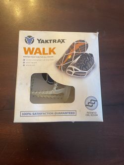 Yaktrax Walk Winter Ice Traction Cleats Size Medium Clear Spikeless Coil Design New In Box