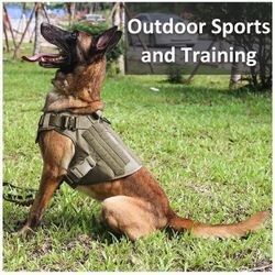 Tactical Military Dog Harness with Handle, for Large Dog 