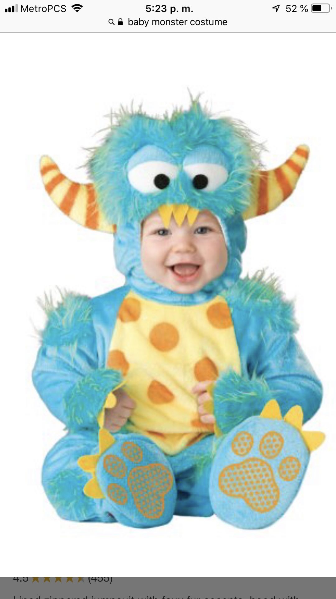 Baby monster costume