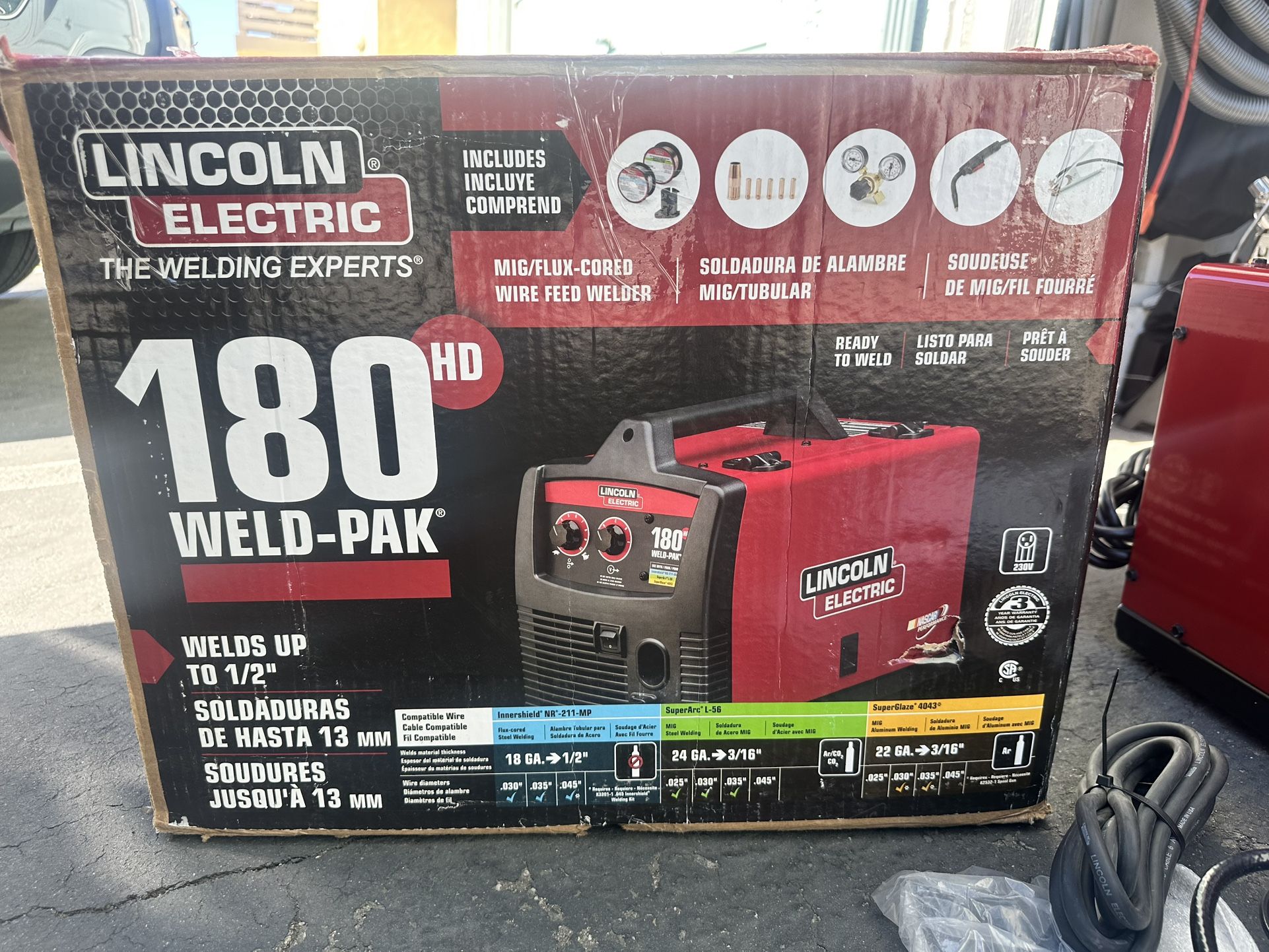 Lincoln Electric Welder PAK 180 AMP HD