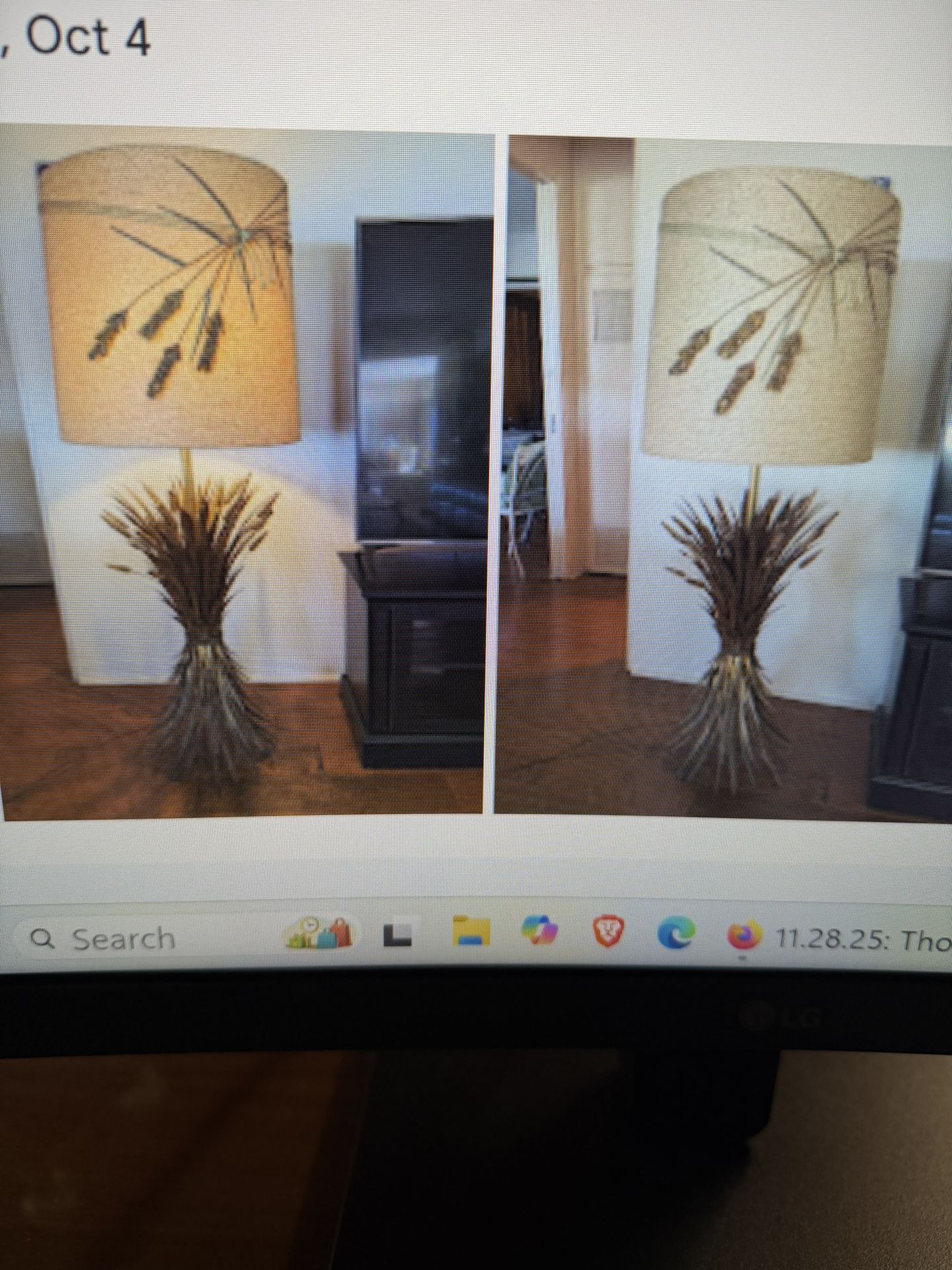 Antique Game Of Throw a Floor Lamp