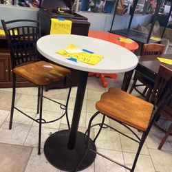 High Top Table With 2 Chairs 
