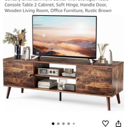Dark walnut tv console
