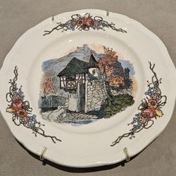 Antique Sarreguemines Plates Obernai Alsatian Village Mande in France. Estate