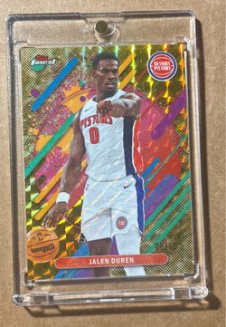 Jalen Duren 6/10 Gold Rare Topps finest