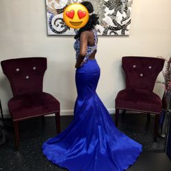 Royal Blue Prom Dress Size 0