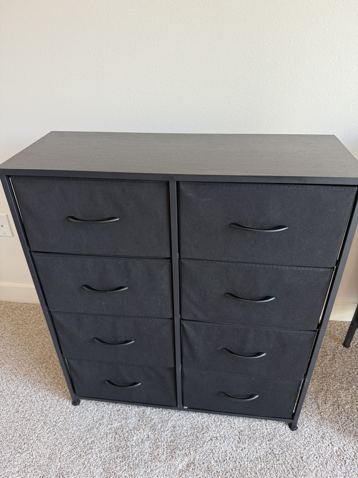 BLACK SPACE EFFICIENT 8-DRAWER CHEST