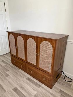 Queen size Murphy bed and mattress
