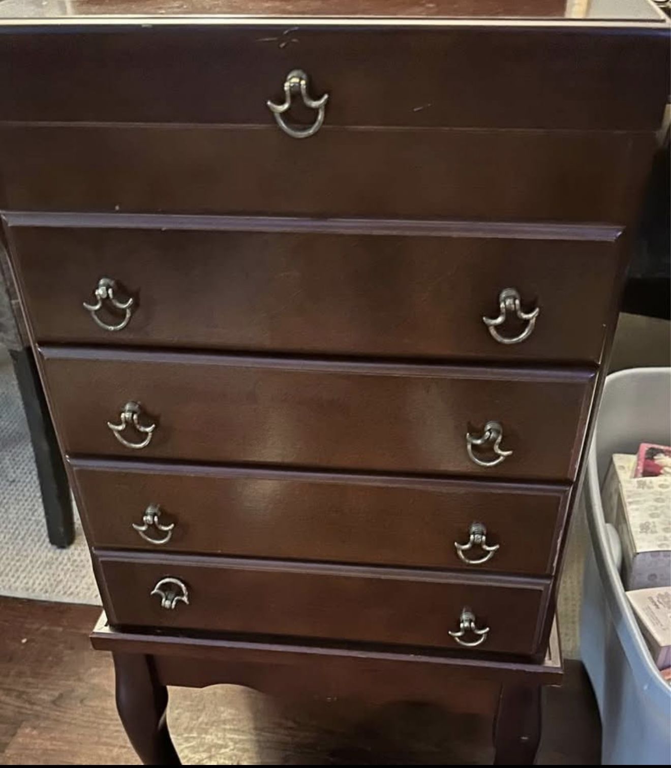 Vintage 2 pc silverware cabinet