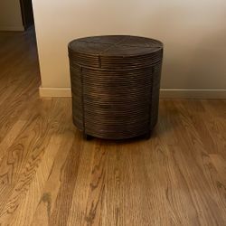 Rattan Storage Ottoman 