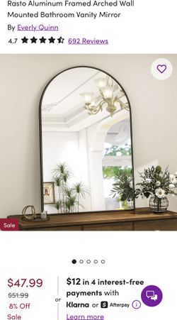 Black Arched Mirror 