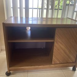 SMALL TV STAND WITH STORAGE