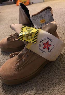 Steel toe military boots