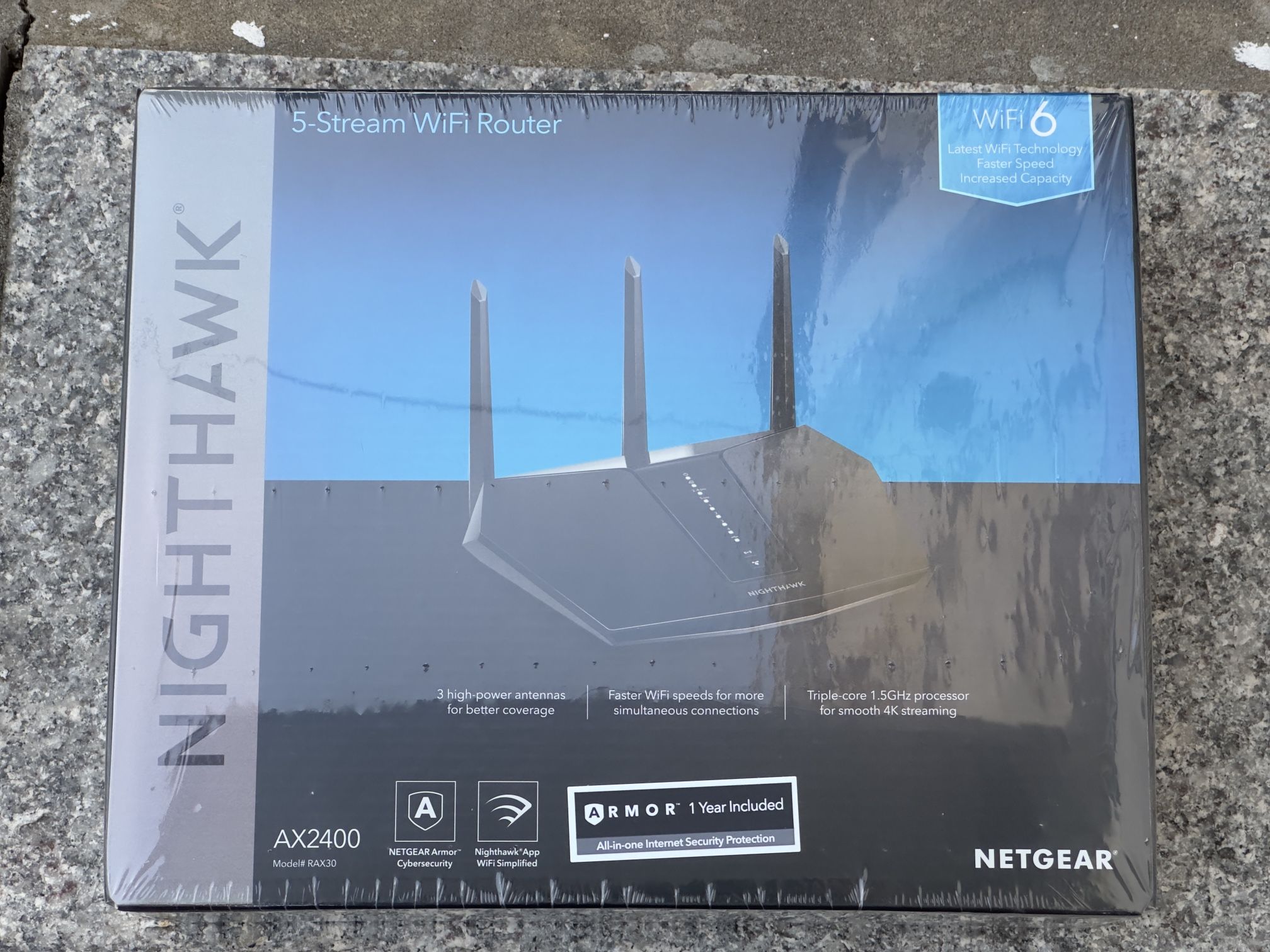 Netgear Nighthawk AX2400 5-Stream WiFi 6 Router -RAX30