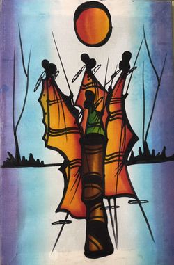 African Batik Painting - 14”x21” (Imported From Kenia)
