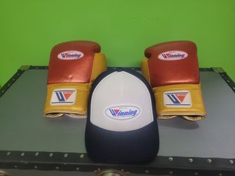 12oz WINNING BOXING GLOVES  & MESH HAT