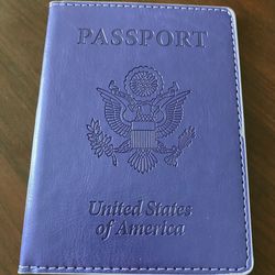 2 Leather Passport Holder Wallets, Blue & Green, passportprotection, New !!