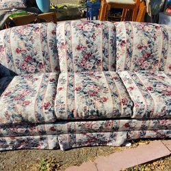 Sleeper Sofa 7 ft Floral Pattern