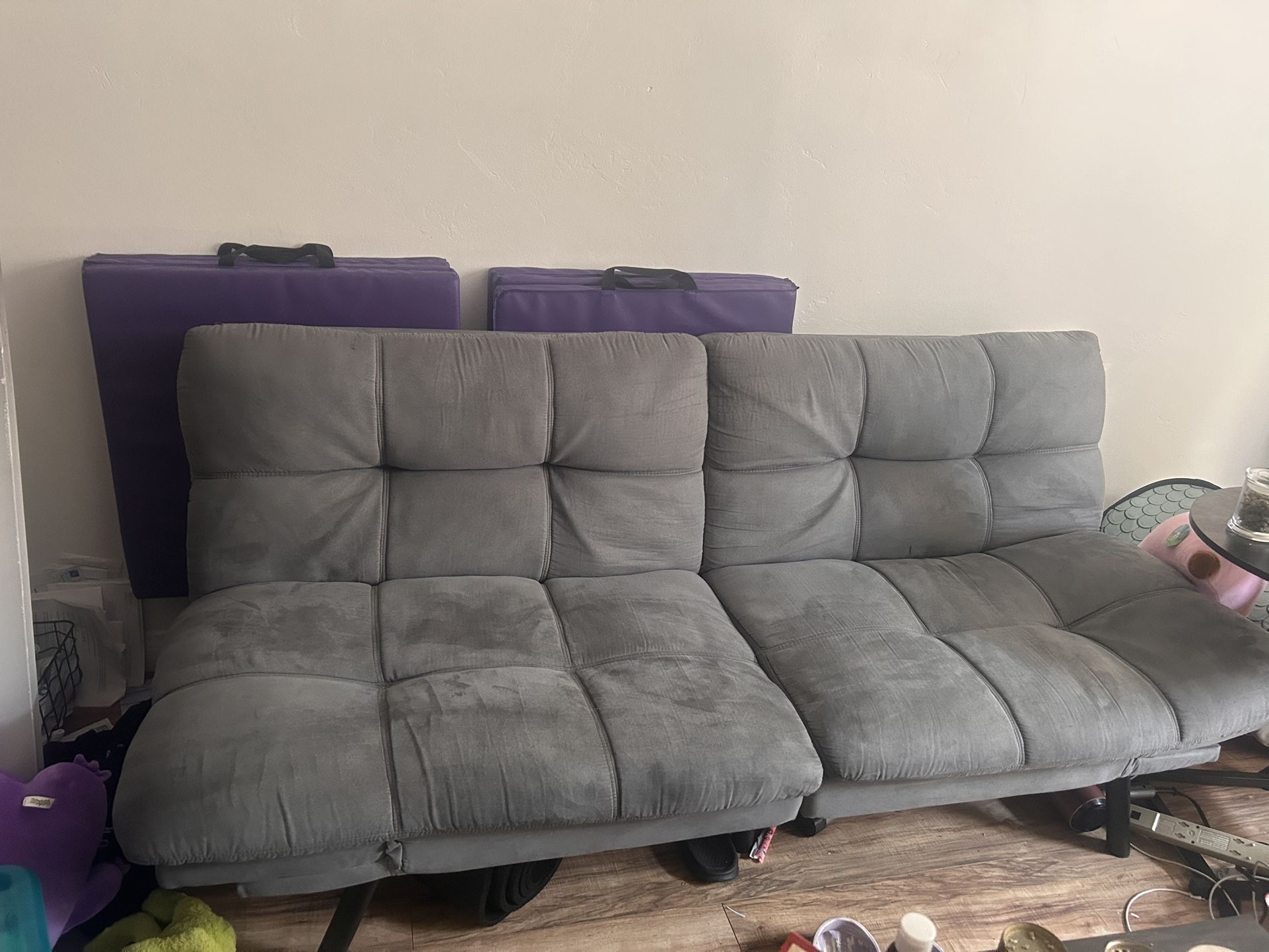 Mainstays Memory Foam Futon with 72" Grey