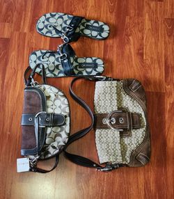 Coach bags and slippers