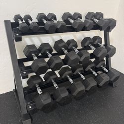 5-50 LB Dumbbell Set + Rack | BRAND NEW | FREE DELIVERY