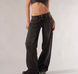 REVICE Cute Low Rise Wide Leg Star Jeans