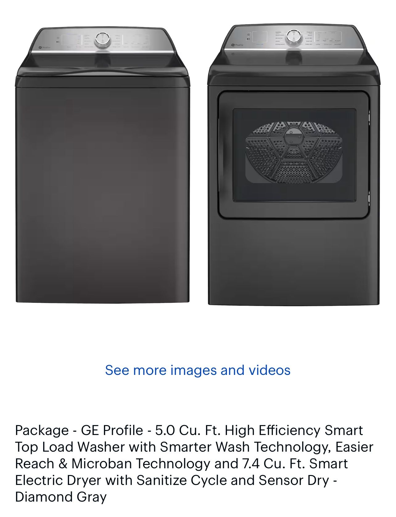 GE Washer And Dryer Set For Sale
