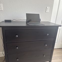 Ikea Hemnes 3 Drawer Black Storage Dresser For Adults Or Children Baby Room Tv Stand