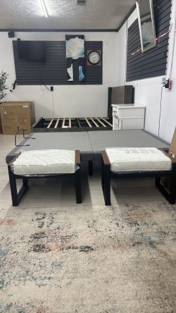West Park Aluminum Outdoor Patio Ottoman(2)