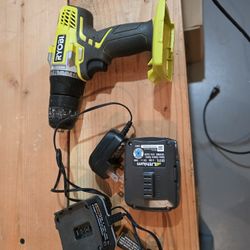 Ryobi 12v Drill, Plus Battery And Charger