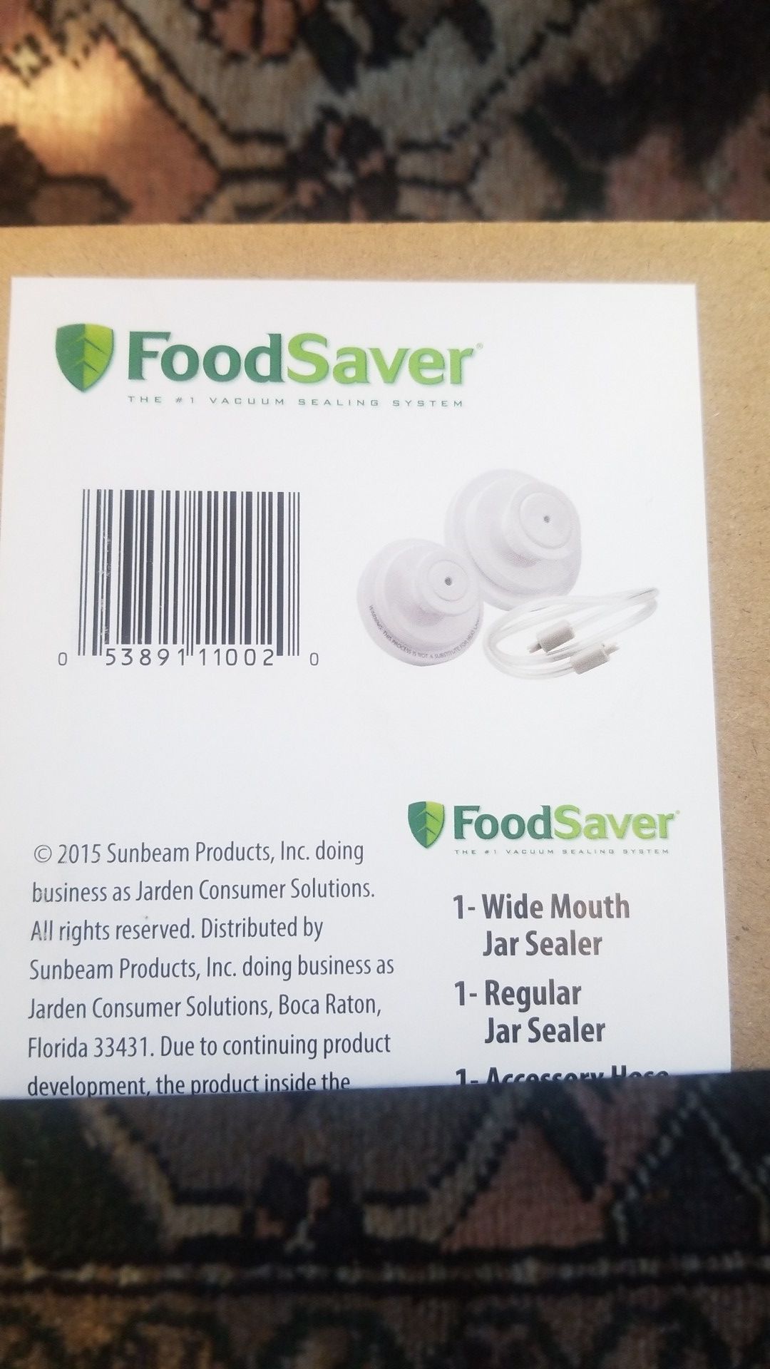 Foodsaver jar sealer kit for regular and wide mouth