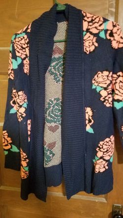 Navy Blue Rose sweater