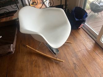 Eames Style Moulded Plastic Rocking Chair