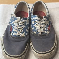 Vans Unisex TB8C Blue White Stars Size 8
