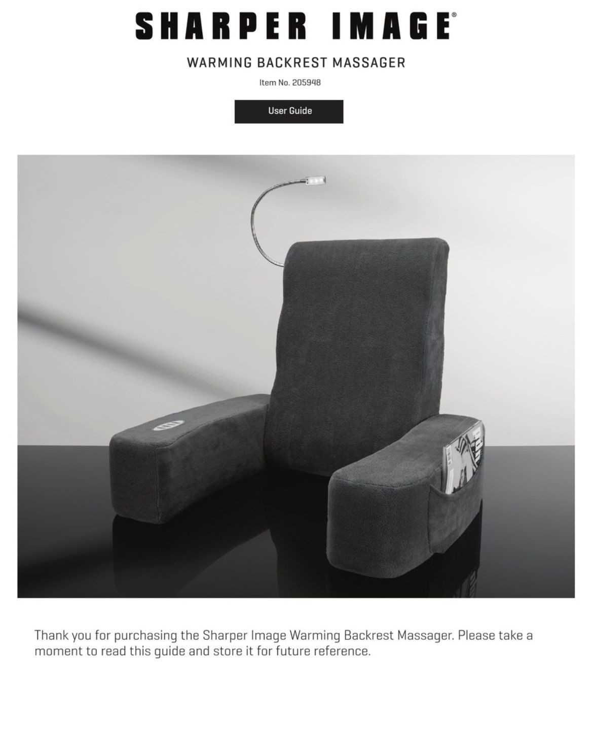 Sharper Image Warming Backrest Massager