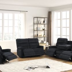 New 3pc Recliners Set 
