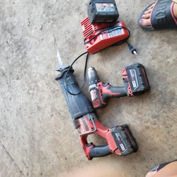 4 Speed Fuel Sawzall And Drill 2 Speed 3 Battery Charger