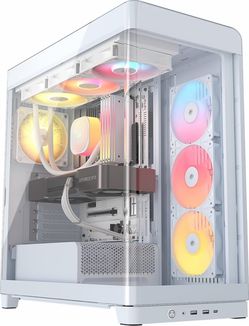 CORSAIR - FRAME 4500X RS-R ARGB Panoramic Glass Mid-Tower PC Case - White