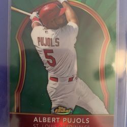 2011 Topps Finest Albert Pujols Green Refractor 180 /199 St Louis Cardinals