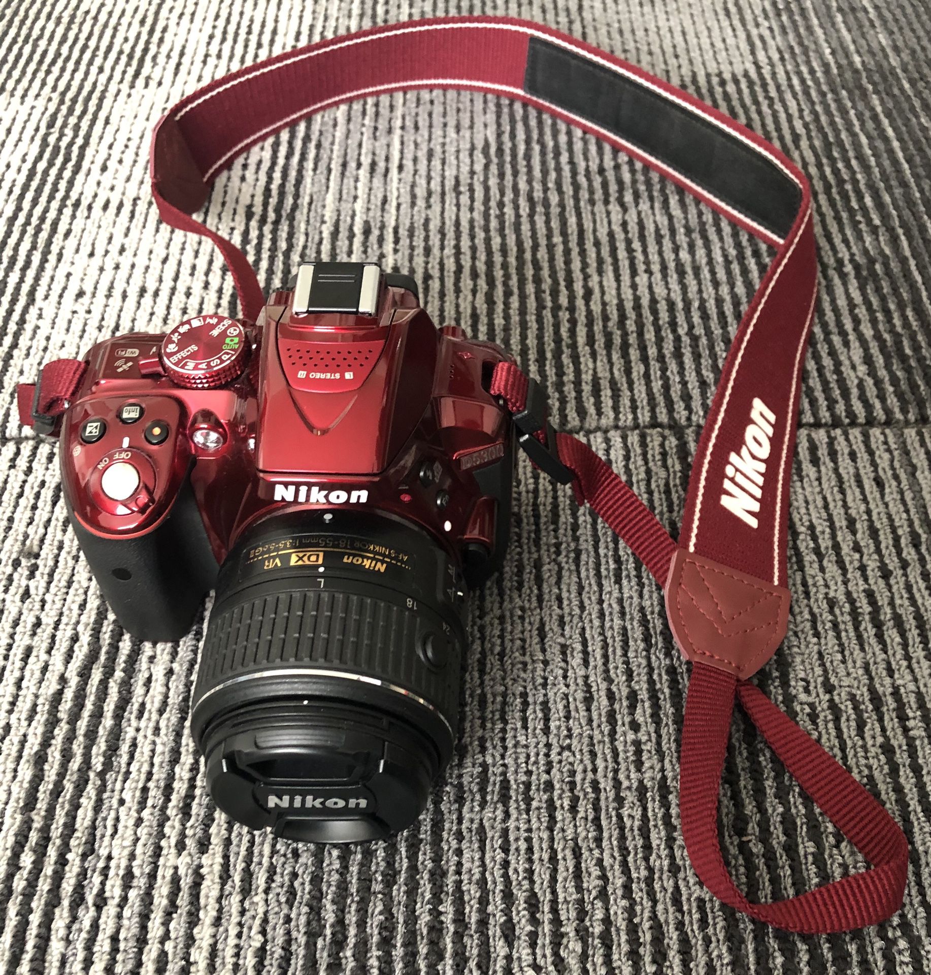 Nikon D5300 DX-Format Digital SLR Camera Kit w/ 18-55mm DX VR II Lens - Red