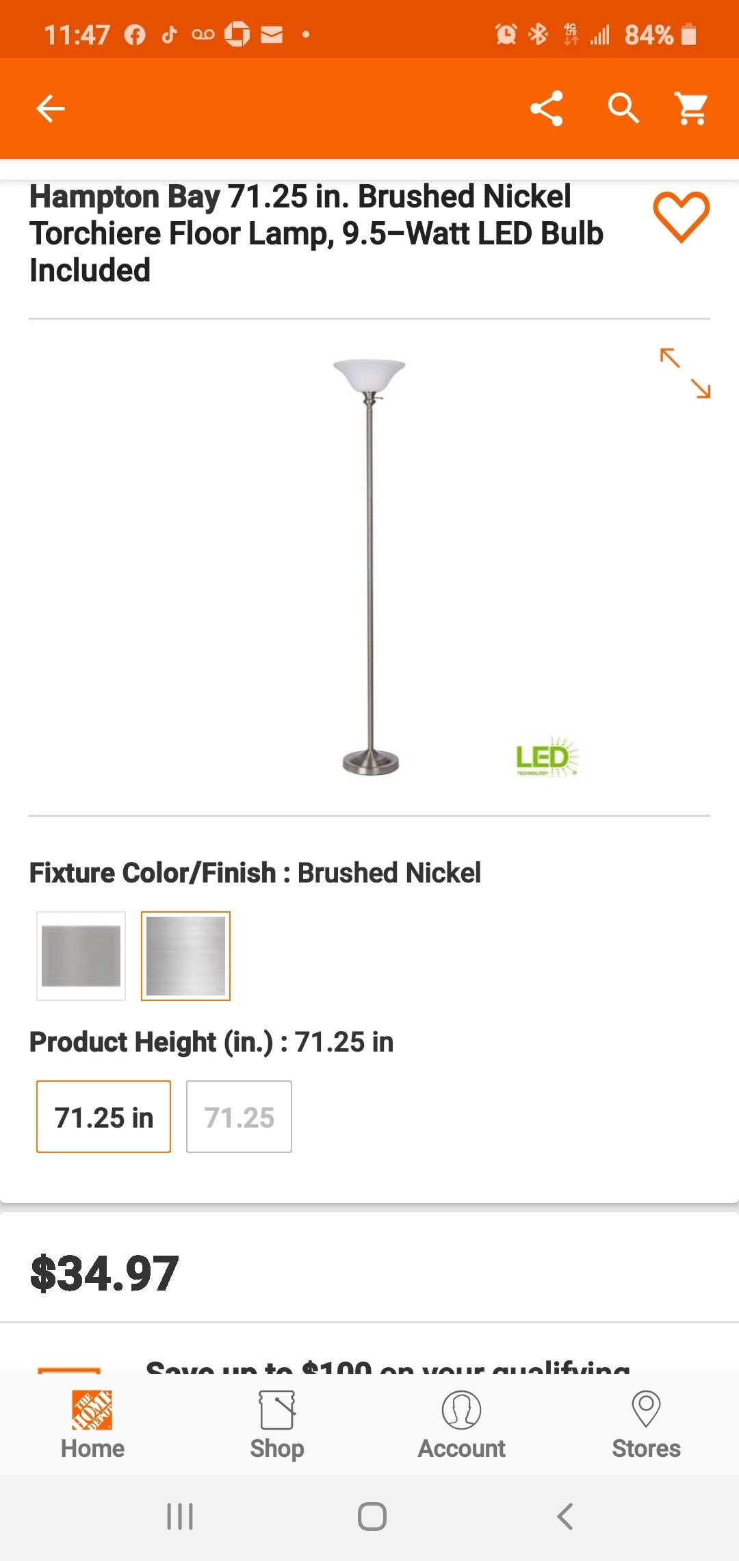 New floor lamp