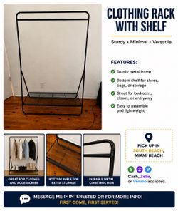 Clothing rack w shelf