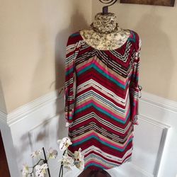 Boho Style Multicolored Dress- Size S